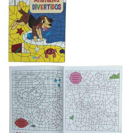 Libro de Colorear por numero chico para Niños 27x21cm 24 Páginas