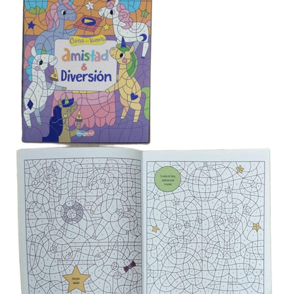 Libro de Colorear por numero chico para Niños 27x21cm 24 Páginas