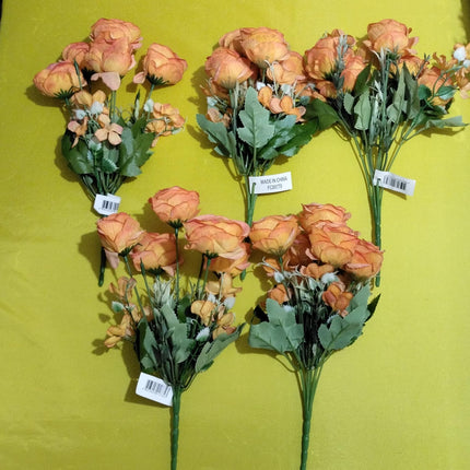 Pack de 5 ramos de rosas artificiales 29 cm para decoración