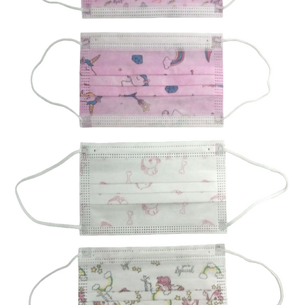 Cubre bocas plisado Triple capa para niños con 50 piezas Modelos Variables Storyland