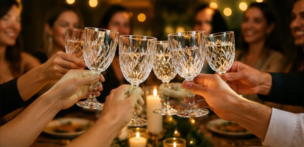 Set de 6 Copas de Cristal Diamante Transparentes 320 ml – Vasos Elegantes para Agua, Vino, Whisky,ugos y Bebidas Frías