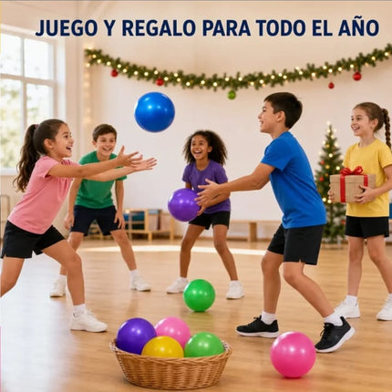4 Pelotas de Plástico lisa NO. 8 | Balón Ligero para Juegos, Escuela, Playa y Exterior | Colores Surtidos