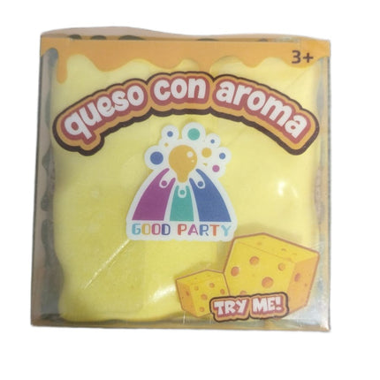 1 Squishy de Queso con Aroma para Niños, Juguete Sensorial Antiestrés, Bloque de Queso Realista, Suave y Apretujable para niños