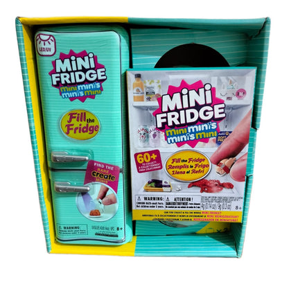 1 Mini Brands Geladeria en miniatura Verde, Set de Mini Refrigerador de Juguete para Casa de Juegos