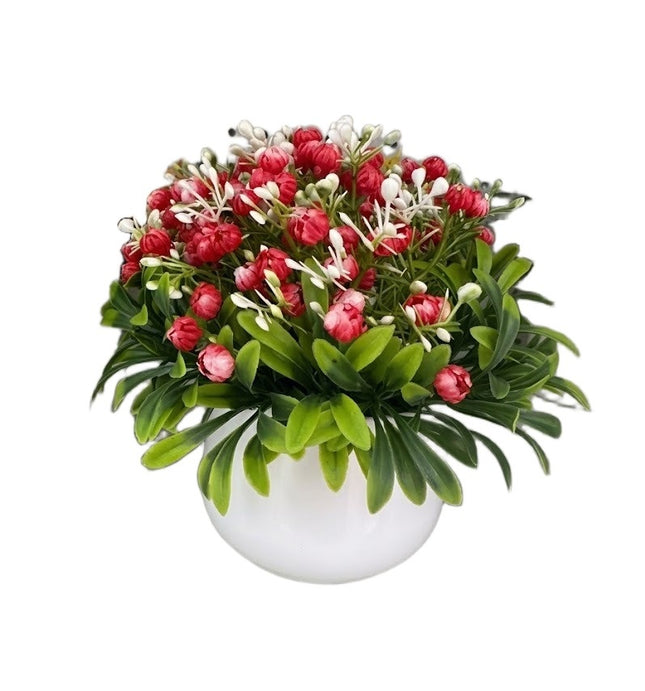 Maceta Flor decorativa artificial 15 cm para el hogar, oficina, regalo