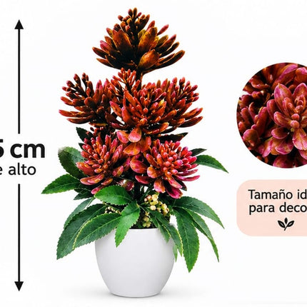Maceta Suculenta decorativa artificial 25 cm para el hogar, oficina, regalo