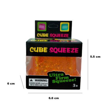 1 Cubo Squishy Antiestrés con Glitter Antiestrés colores Variables