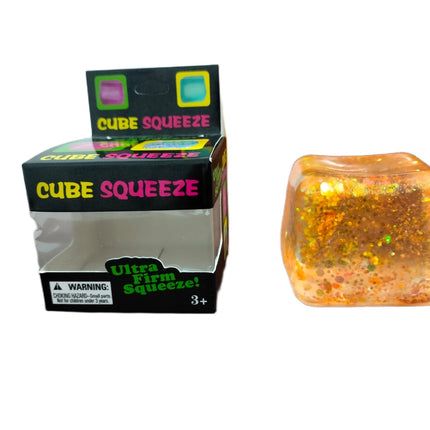 1 Cubo Squishy Antiestrés con Glitter Antiestrés colores Variables