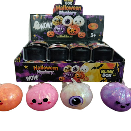 1 Squishy Calabaza Halloween DUMPLING 5.5 CM Pelotas Suaves Antiestrés para Niños, Colores Surtidos, Regalo Divertido