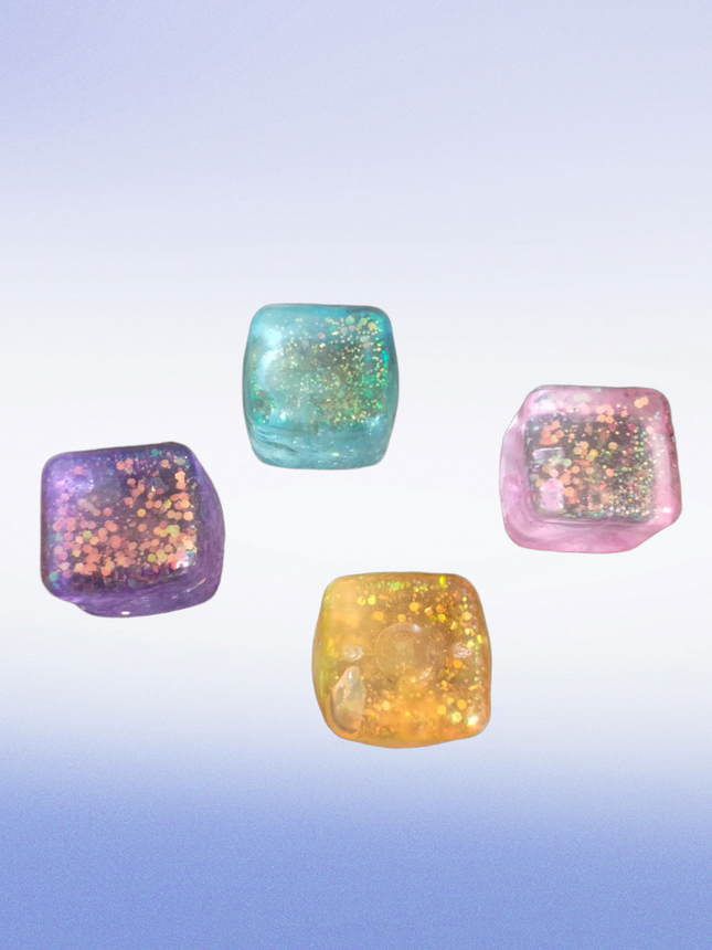 1 Cubo Squishy Antiestrés con Glitter Antiestrés colores Variables