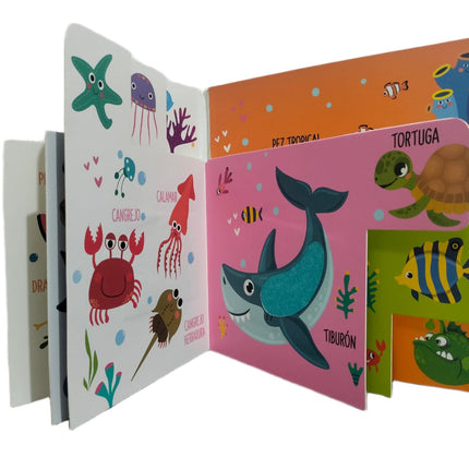 LIBRO CUENTO 23X23CM SUAVECINES 10PAG MARINOS LIBRO CON TEXTURAS