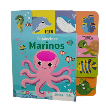 LIBRO CUENTO 23X23CM SUAVECINES 10PAG MARINOS LIBRO CON TEXTURAS