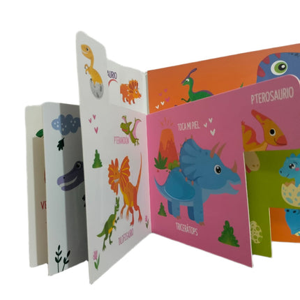 LIBRO CUENTO 23X23CM SUAVECINES 10PAG DINOSAURIOS LIBRO CON TEXTURAS