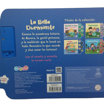 LIBRO CUENTOS 18X18CM SONIDOS MAGICOS 12 PAG LA BELLA DURMIENTE