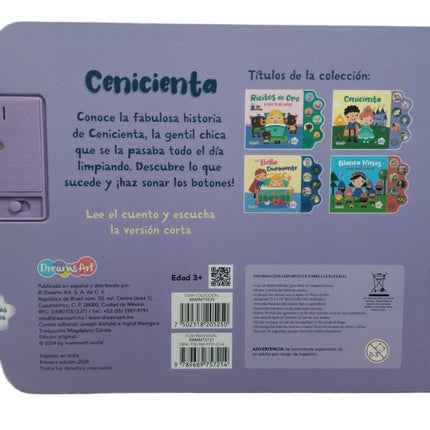 LIBRO CUENTOS 18X18CM SONIDOS MAGICOS 12 PAG CENICIENTA