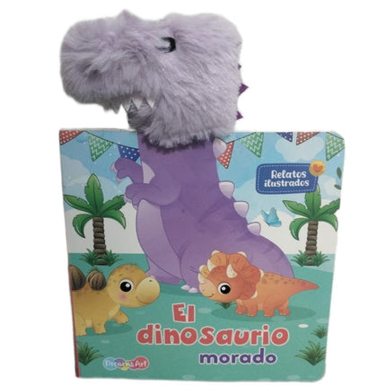 LIBRO CUENTO EL DINOSAURIO MORADO RELATOS ILUSTRADOS 16X16CM 8PAG
