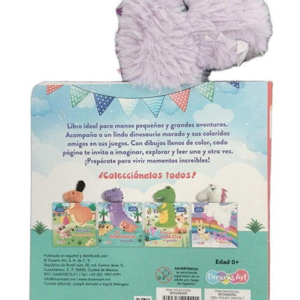 LIBRO CUENTO EL DINOSAURIO MORADO RELATOS ILUSTRADOS 16X16CM 8PAG