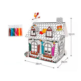 Mini Casa Rural Diy  Doodle Para Pintar Storyland Z002 Blanco