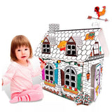 Mini Casa Rural Diy  Doodle Para Pintar Storyland Z002 Blanco