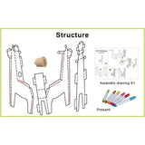 Jirafa Diy Doodle Para Pintar con luz y sonido Storyland Z024 Blanco