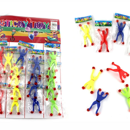 20 Pzas de Muñecos Escalador de Pared Regalitos para Fiesta Infantil Juguetes Pegajosos de Mano, Muñeco Maromero Colores Surtidos, Juguetes para Piñata.Bolos Relleno bolsa de Regalo ZJ-0545