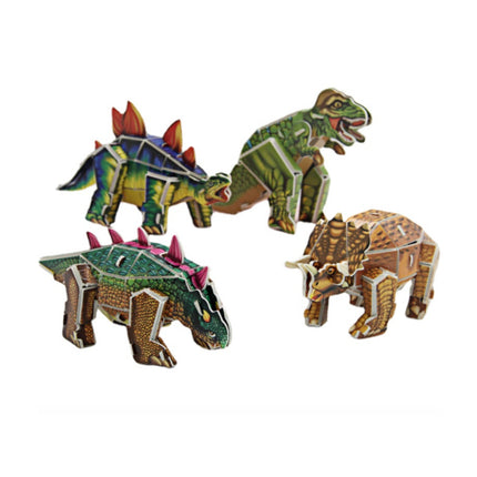 ROMPECABEZAS DINOSAURIOS 3D CON ACUARELA