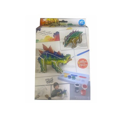 ROMPECABEZAS DINOSAURIOS 3D CON ACUARELA