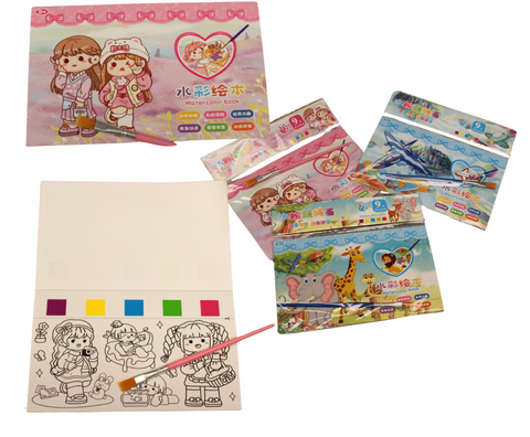 Hojas de Dibujo Con Acuarelas 12 pz ZP-1625 Storyland