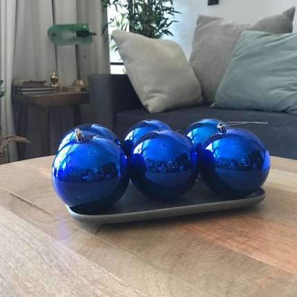 6 Esferas Navideñas Decorativas 10 cm – Acabado Brilloso, Ideal para Árbol y Decoración