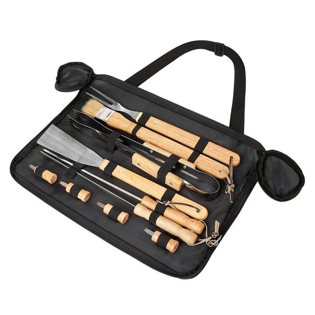 Set de BBQ acero inoxidable con maletin ajustable BBQ 010