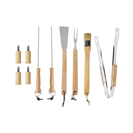 Set de BBQ acero inoxidable con maletin ajustable BBQ 010