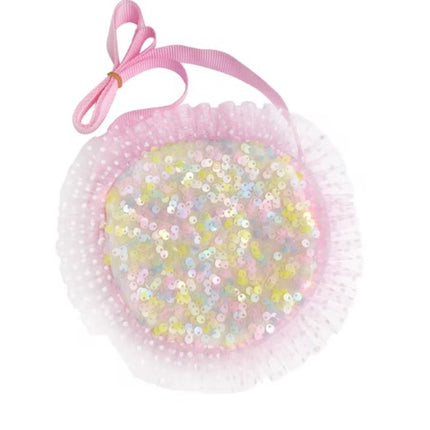 12 Bolso de un solo hombro con lentejuelas y felpa, colores surtidos 12.5 cm. Regalo para cumpleaños, Bolos para fiesta. Relleno para piñata. Recuerdo fiestas