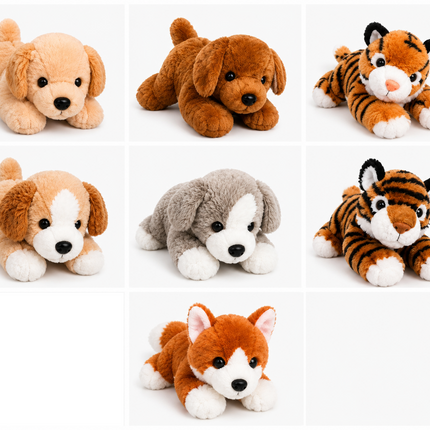 Peluches Suaves 22 cm Modelos Variables para Fiestas, Bolos y Regalos Sorpresa
