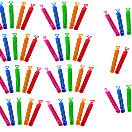 Caja 48 Varitas de Burbujas Multicolor con Tapa de corazón 10 cm, 48 Piezas, pompas de jabón para Fiestas Infantiles, piñatas, dulceros, cumpleaños y Recuerdos