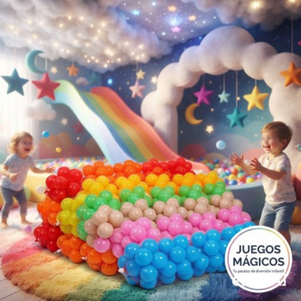 100 pz  Pelotas para alberca por color 8 cm diametro Storyland
