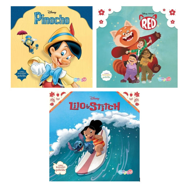 Set de 3 Cuentos Coleccion Disney 24 paginas.