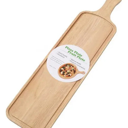 Plato para Pizza 56x 14 cm Rectangular de Madera, Tabla Individual para Servir, Ideal para Cocina, Restaurante, Botanas y Postres