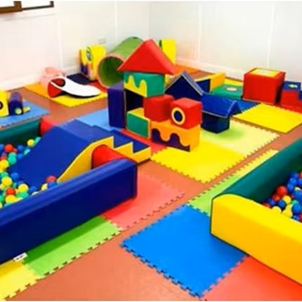 Set de 4 Tapete De Foamy EVA Interconectable 50 x 50 cm, Piso Acolchado Antiderrapante Para  Guardería, Gimnasio Y Área De Juegos
