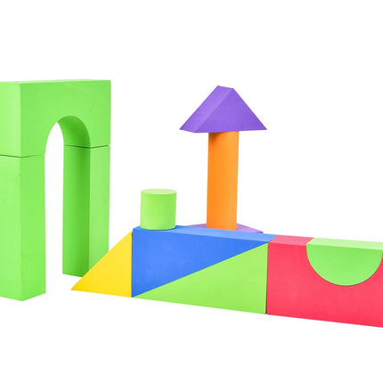 Bloques de construcción de Espuma EVA para niños, Bloques apilables Multicolores, Bloques de construcción Suaves educativos 45 Piezas