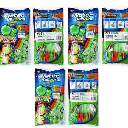 6 Bolsas de Globos 111 pzas Llenado Rápido  de Agua 32 x 18 cm – Accesorio para Llenar Múltiples Globos, Ideal para Juegos de Verano