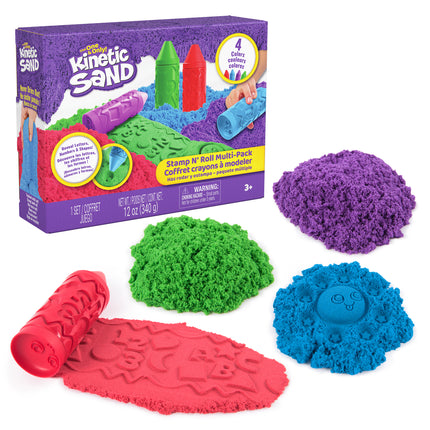 Kinetic Sand Set De Crayolas Stamp N' Roll con 340 g