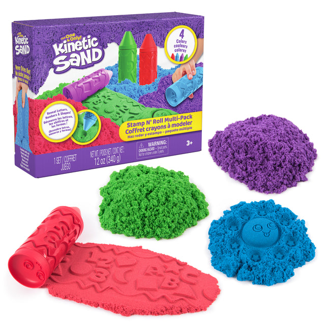 Kinetic Sand Set De Crayolas Stamp N' Roll con 340 g