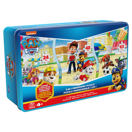 Rompecabezas panorámico 3 en 1 de PAW Patrol