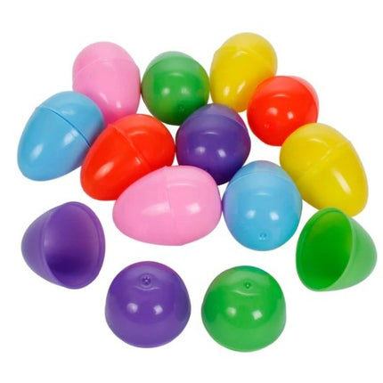 Bolsa de 50 Piezas de Huevo de Plastico Vacios Colores Surtidos, Huevos de Pascua, para Fiestas temáticas de Pascua, Caza de Huevos de Pascua