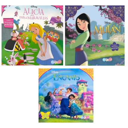 Set de 3 Cuentos Coleccion Disney 24 paginas.