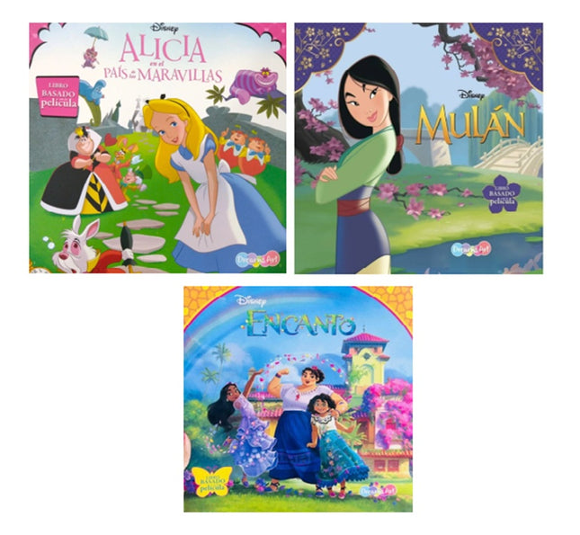 Set de 3 Cuentos Coleccion Disney 24 paginas.