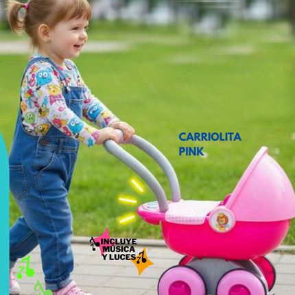 Carreola para muñecas con musica y luces