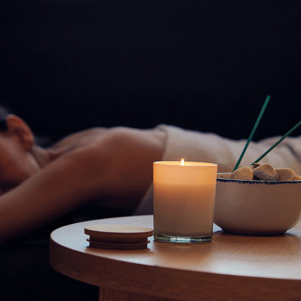 Vela Aromática con Fragancia de Vainilla y Tapa de Bambú, Vela Decorativa para Hogar, Oficina, Spa y Regalo, Diseño Elegante y Relajante