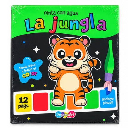 Libro pinta con Agua La Jungla