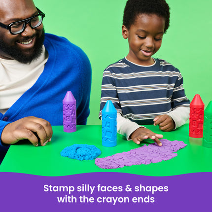 Kinetic Sand Set De Crayolas Stamp N' Roll con 340 g